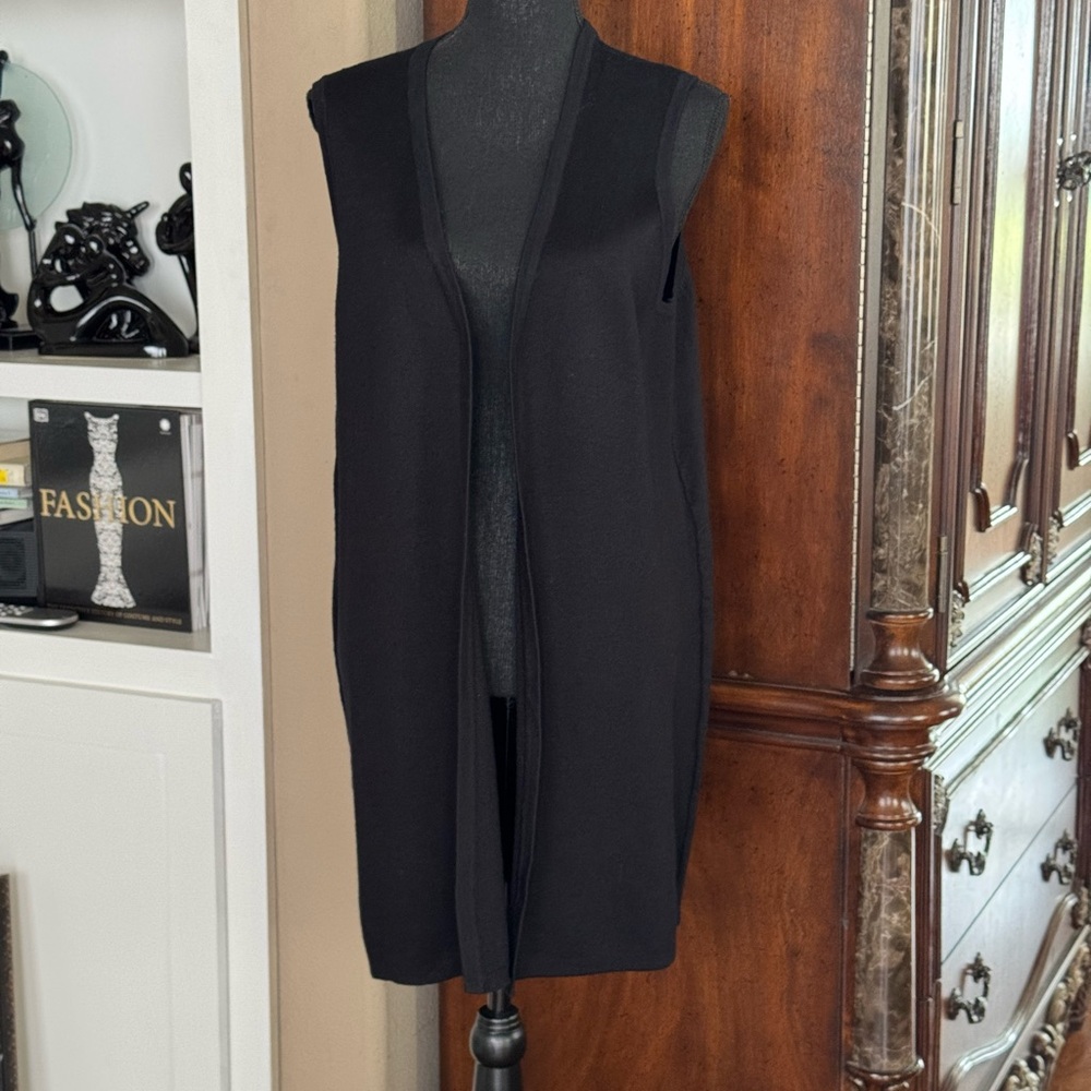 Investments‎ Black Knit Open Cardigan